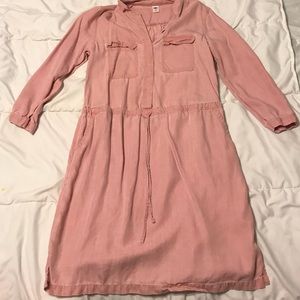 Pink Button-Up Dress